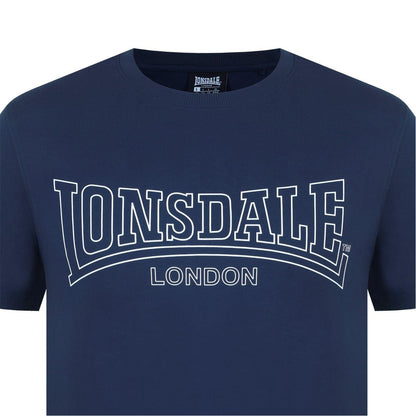 Navy - Lifestyle - Lonsdale Mens Geometric Logo T-Shirt