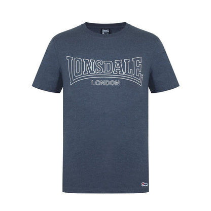 Charcoal - Front - Lonsdale Mens Geometric Logo T-Shirt