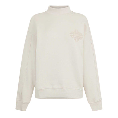 Grey - Front - Couture Womens-Ladies Embroidered Mock Neck Sweatshirt