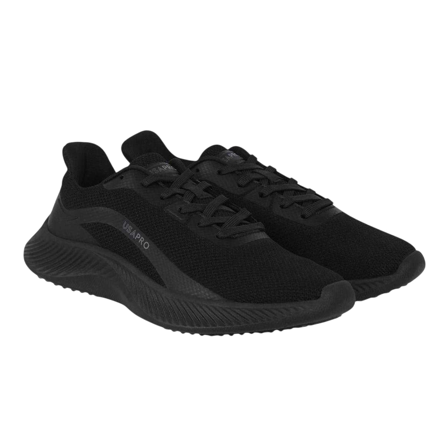 Black - Lifestyle - USA Pro Womens-Ladies Logo Low Cut Trainers