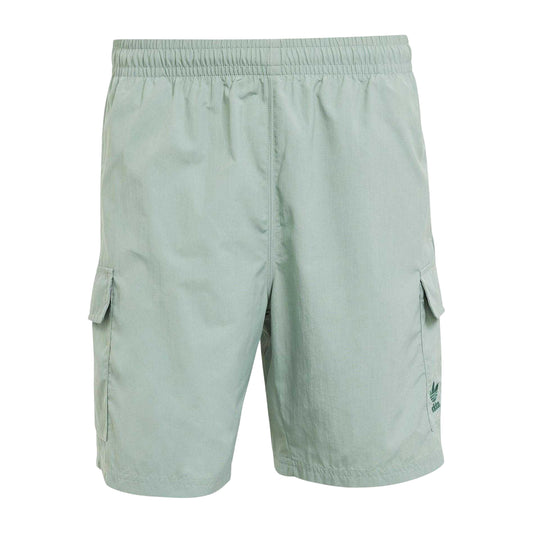 Silver Green - Front - Adidas Mens Originals Relaxed Fit Cargo Shorts