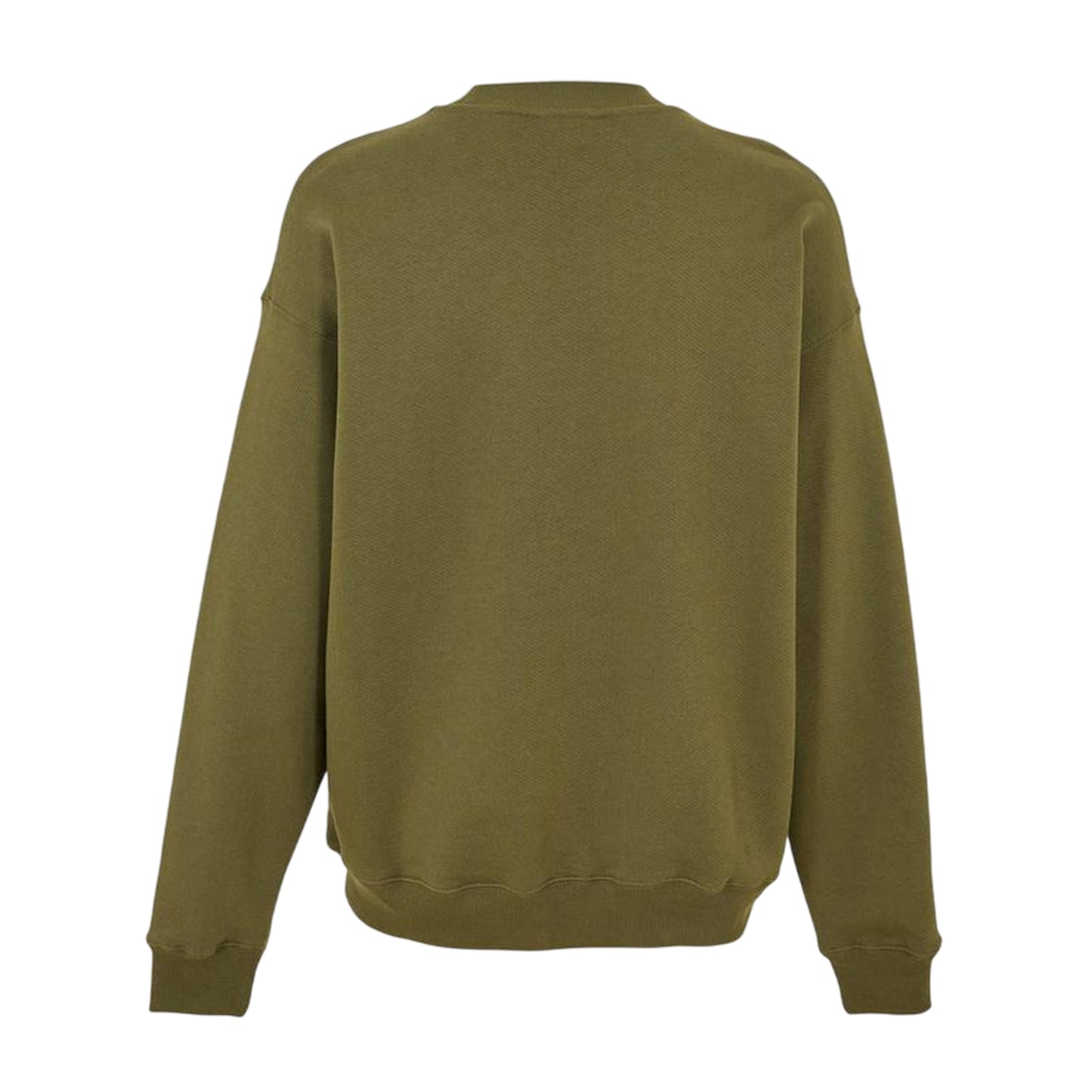 Moss-Black - Back - Off White Mens Crew Neck Long-Sleeved Sweatshirt