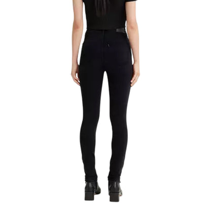 Black - Back - Levis Womens-Ladies Mile High Cotton Blend Super Skinny Jeans