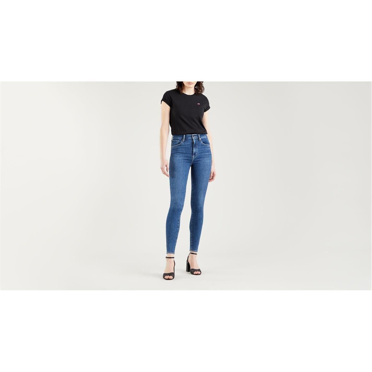 Denim - Lifestyle - Levis Womens-Ladies Mile High Cotton Blend Super Skinny Jeans