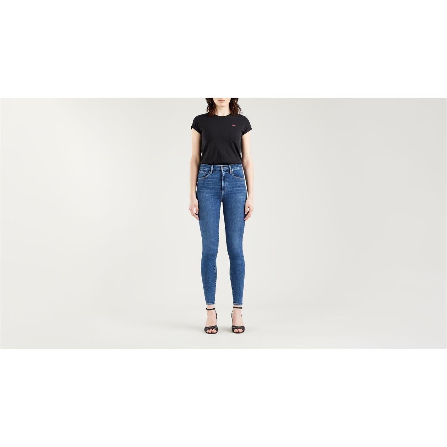 Denim - Pack Shot - Levis Womens-Ladies Mile High Cotton Blend Super Skinny Jeans