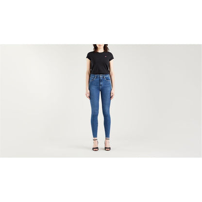 Denim - Pack Shot - Levis Womens-Ladies Mile High Cotton Blend Super Skinny Jeans