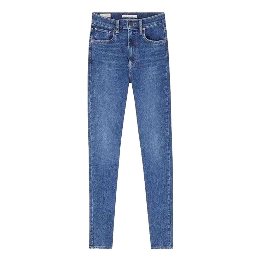 Denim-Blue Denim - Front - Levis Womens-Ladies Mile High Cotton Blend Super Skinny Jeans