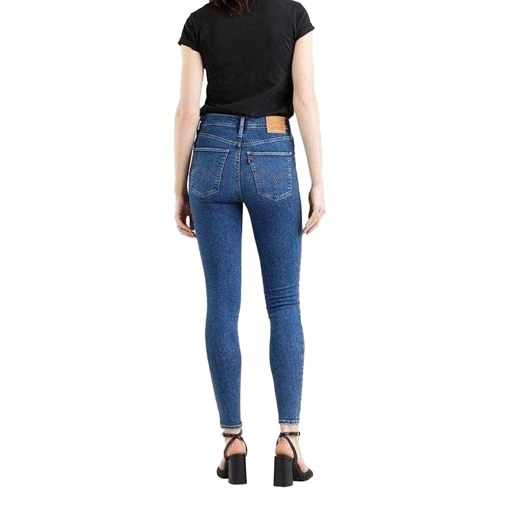 Denim - Close up - Levis Womens-Ladies Mile High Cotton Blend Super Skinny Jeans
