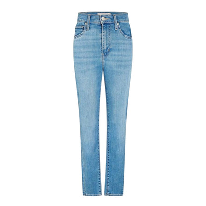 Blue - Front - Levis Womens-Ladies Mile High Cotton Blend Super Skinny Jeans