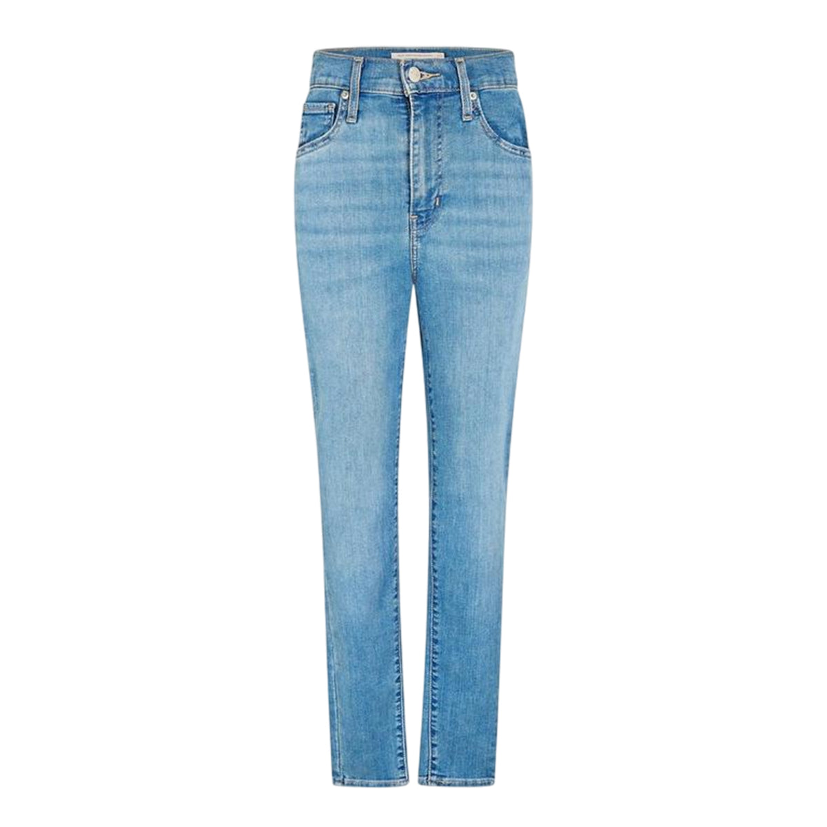 Blue - Front - Levis Womens-Ladies Mile High Cotton Blend Super Skinny Jeans