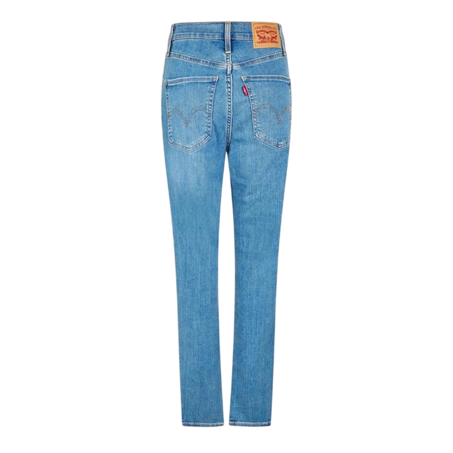 Blue - Back - Levis Womens-Ladies Mile High Cotton Blend Super Skinny Jeans