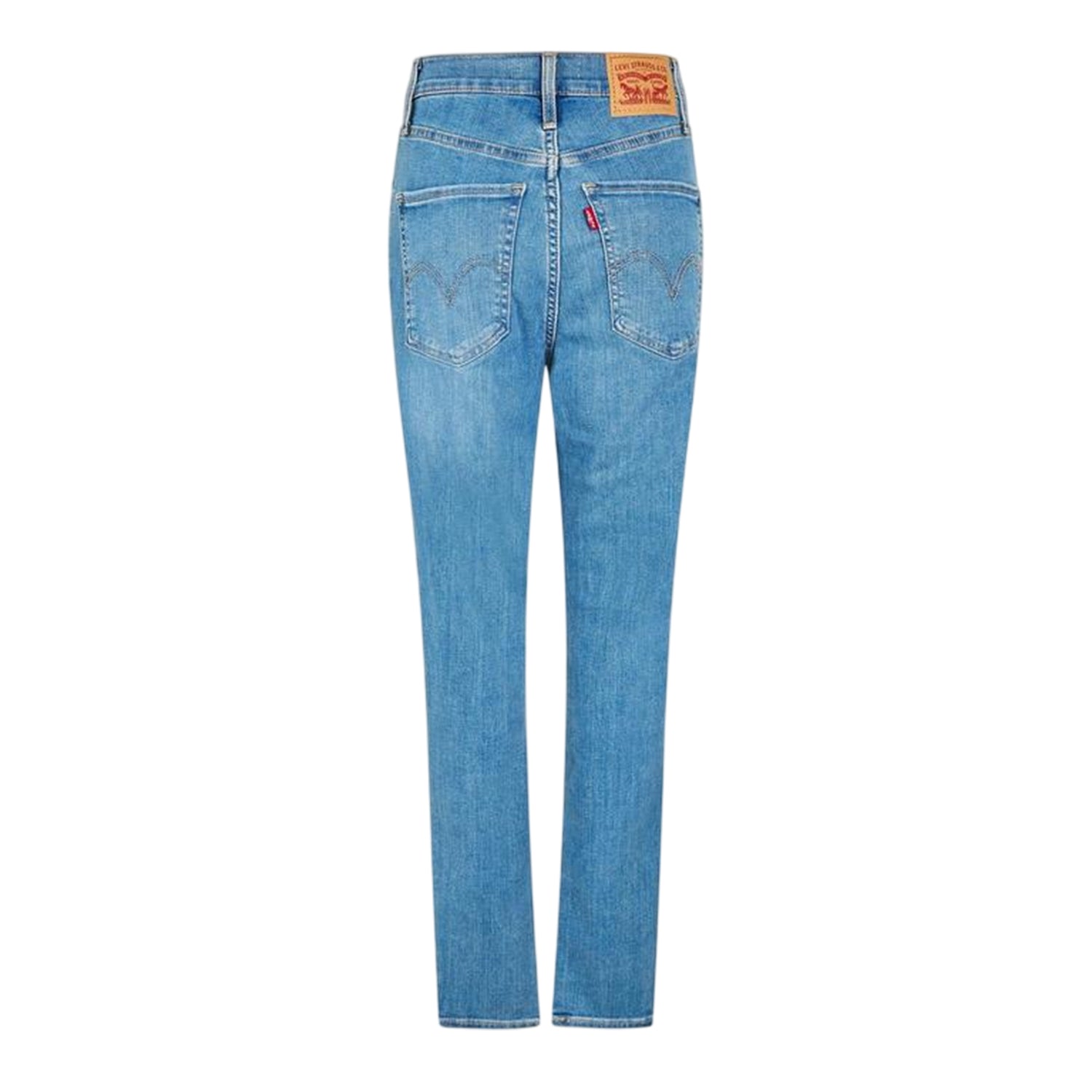 Blue - Back - Levis Womens-Ladies Mile High Cotton Blend Super Skinny Jeans
