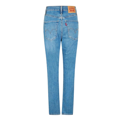 Blue - Back - Levis Womens-Ladies Mile High Cotton Blend Super Skinny Jeans