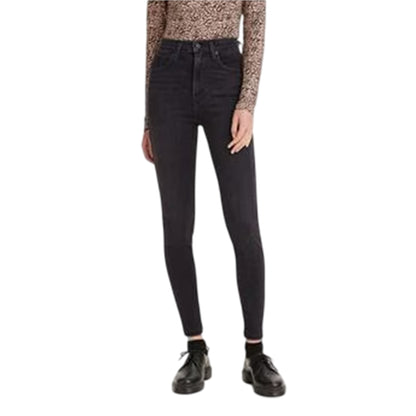 Dark Ground - Front - Levis Womens-Ladies Mile High Cotton Blend Super Skinny Jeans