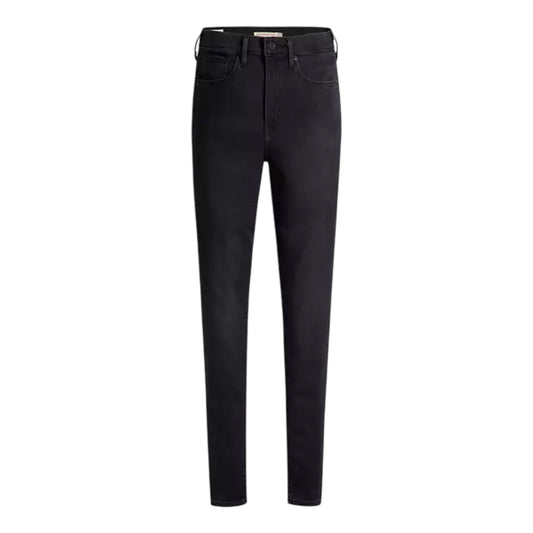 Black - Front - Levis Womens-Ladies Mile High Cotton Blend Super Skinny Jeans