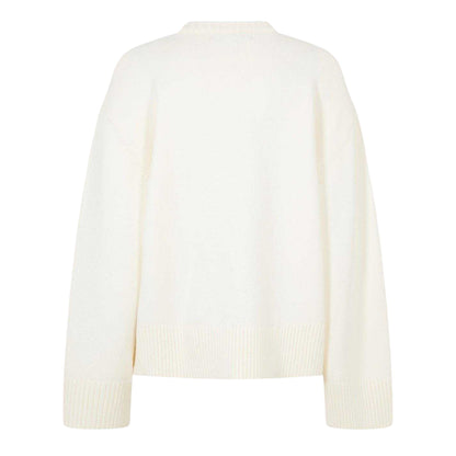 Vintage White - Back - Jack Wills Womens-Ladies Arched Logo Oversized Jumper