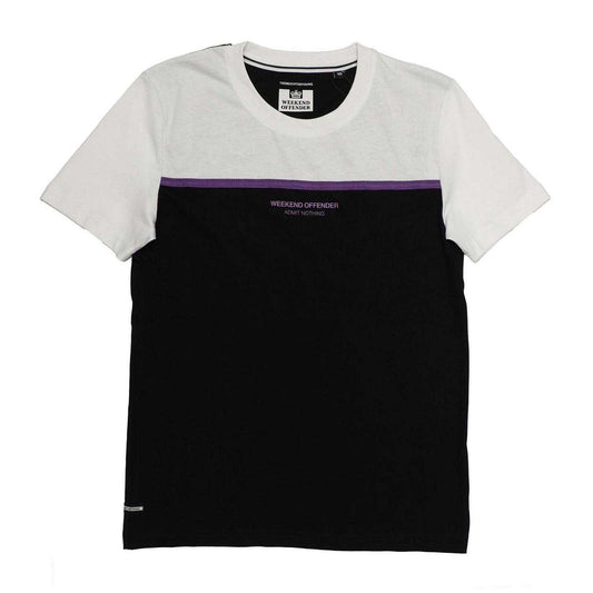 Black-White - Front - Weekend Offender Womens-Ladies Studio 54 Colour Block T-Shirt