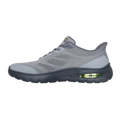 Grey - Back - Skechers Mens Slipair Sum Trainers
