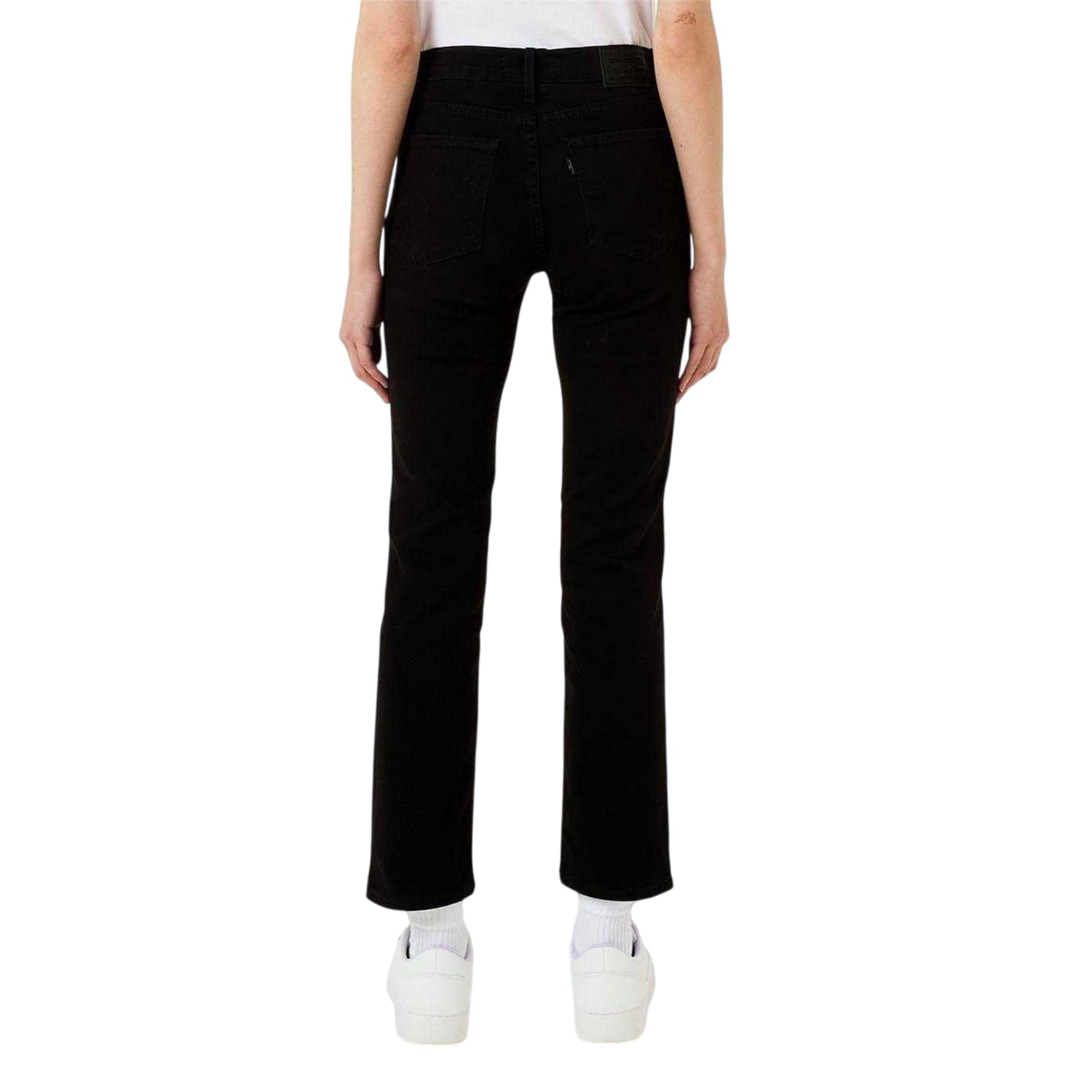 Black - Back - Levis Womens-Ladies 724 High Rise Straight Jeans