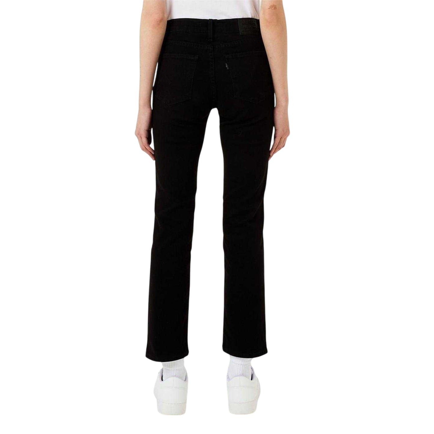 Black - Back - Levis Womens-Ladies 724 High Rise Straight Jeans