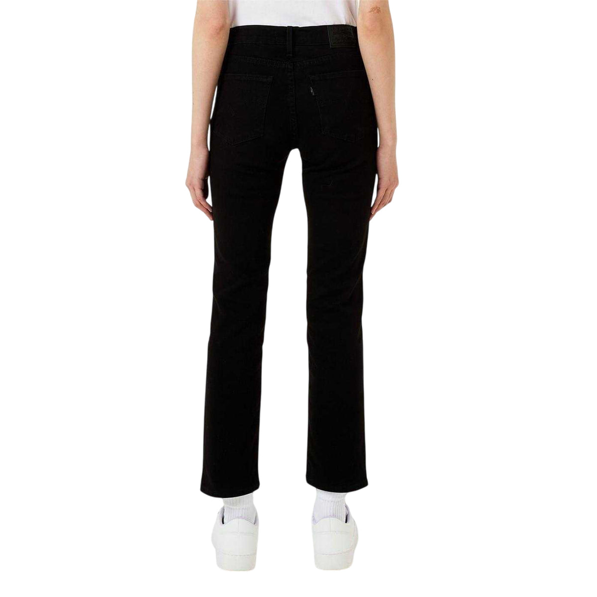 Black - Back - Levis Womens-Ladies 724 High Rise Straight Jeans