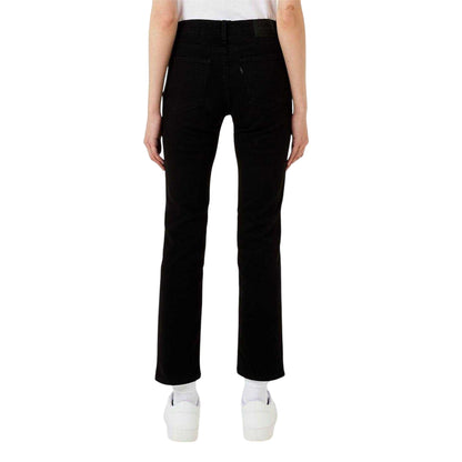 Black - Back - Levis Womens-Ladies 724 High Rise Straight Jeans
