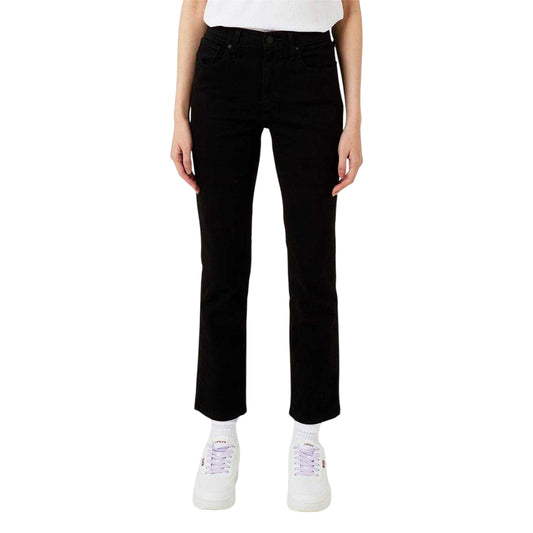 Black - Front - Levis Womens-Ladies 724 High Rise Straight Jeans