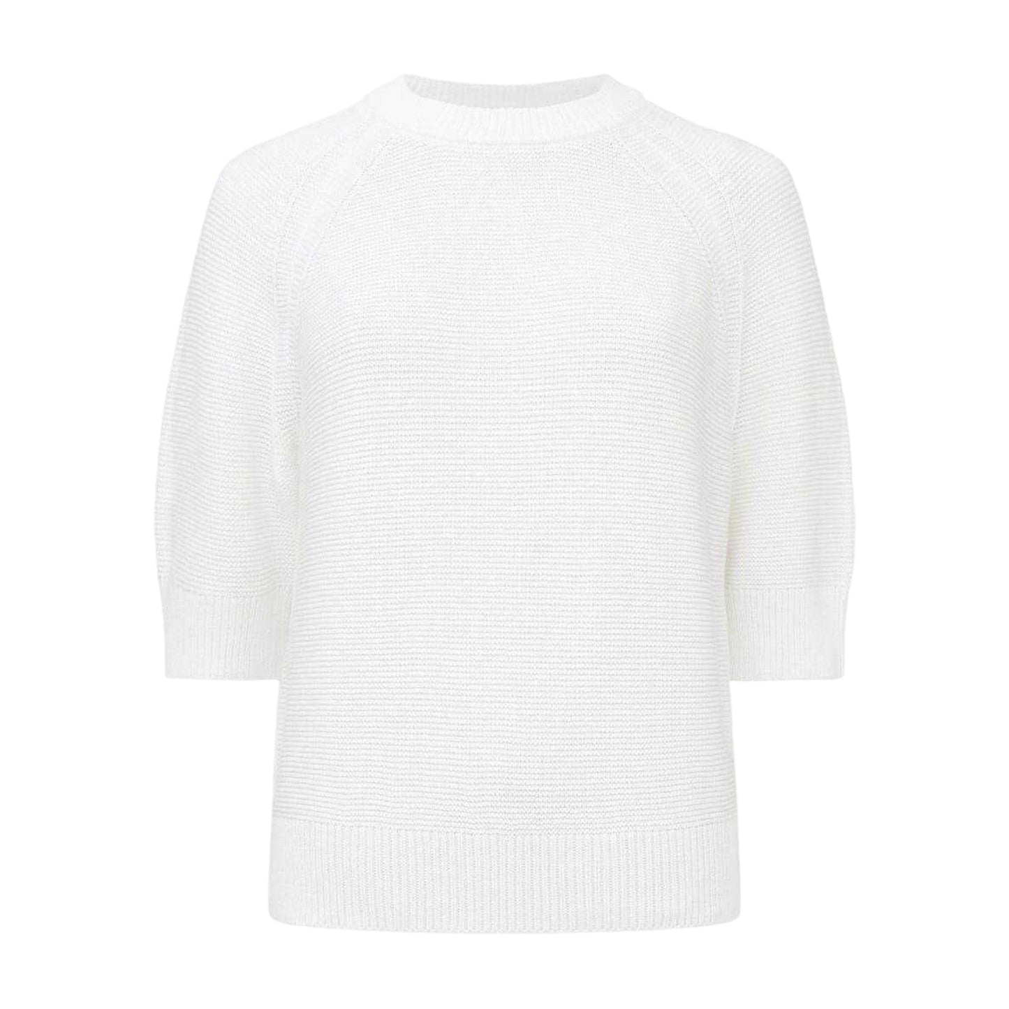 White - Front - French Connection Womens-Ladies Ribbed Relaxed Fit Jumper