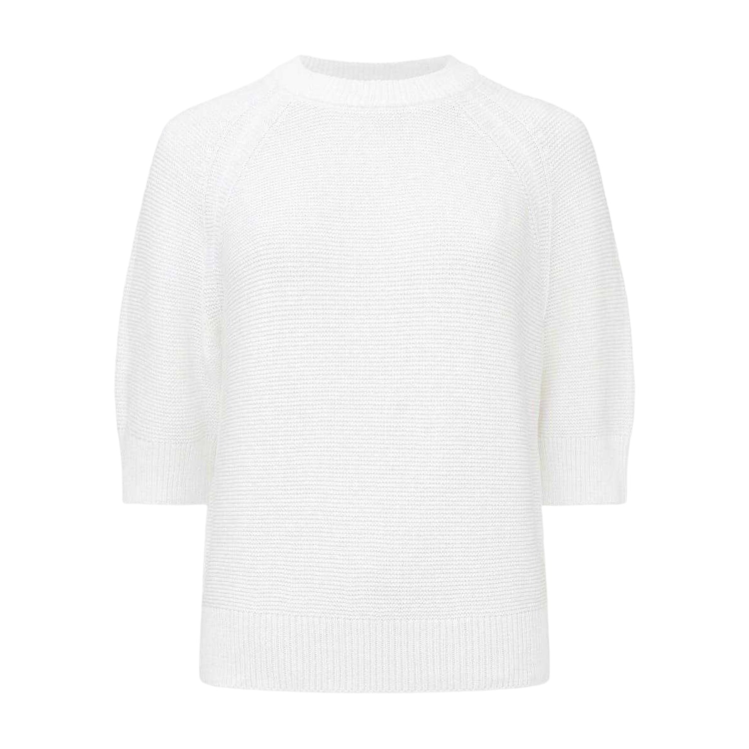 White - Front - French Connection Womens-Ladies Ribbed Relaxed Fit Jumper