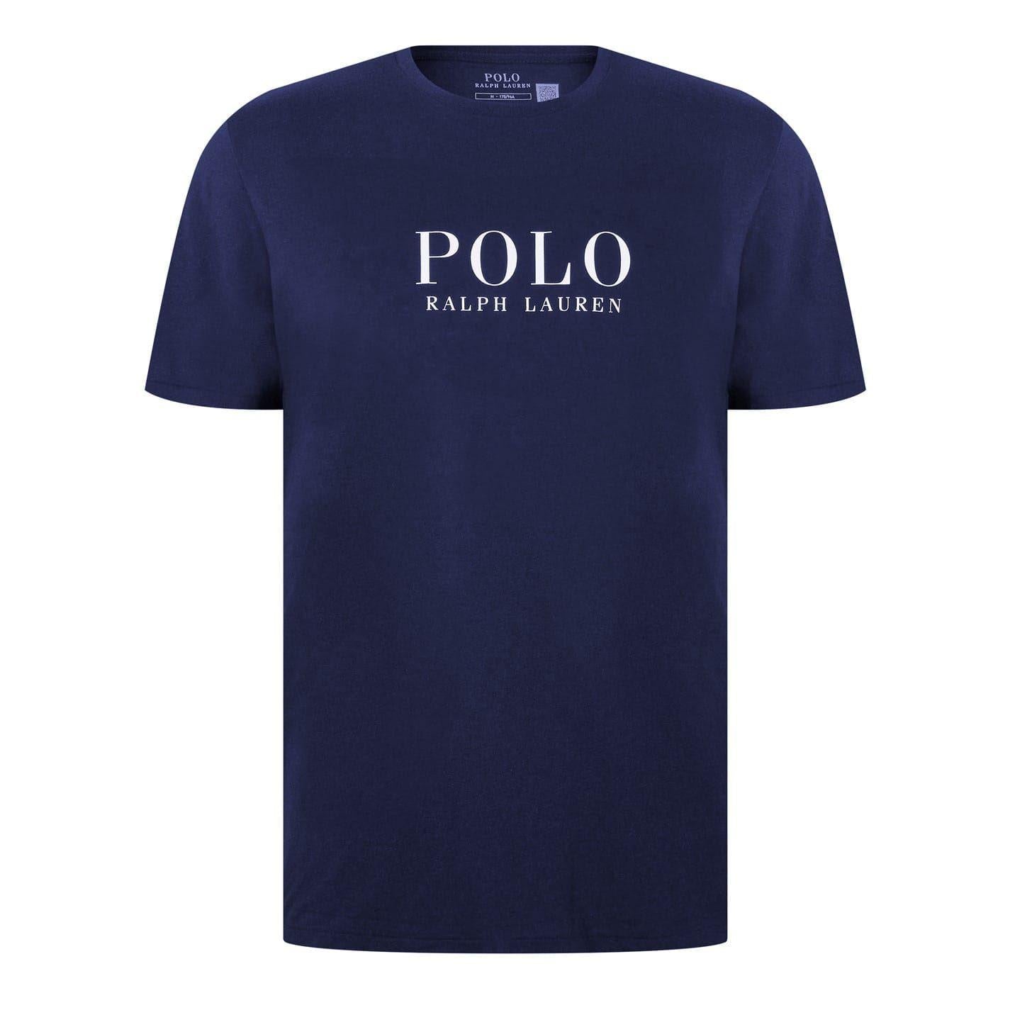 Navy - Pack Shot - Ralph Lauren Mens Polo Logo T-Shirt