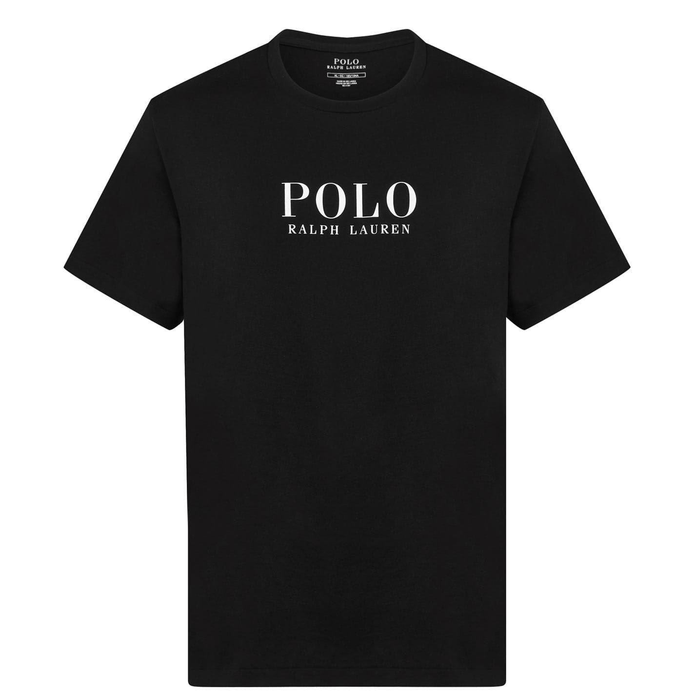 Black - Pack Shot - Ralph Lauren Mens Polo Logo T-Shirt