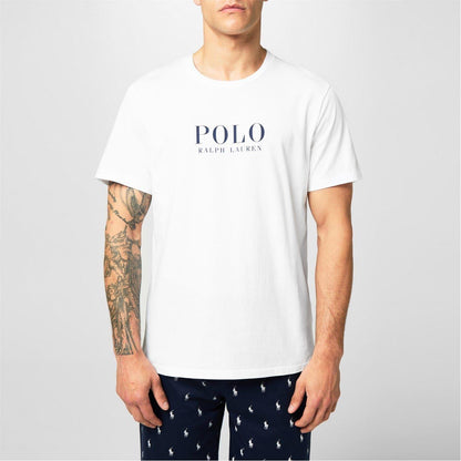 White - Front - Ralph Lauren Mens Polo Logo T-Shirt