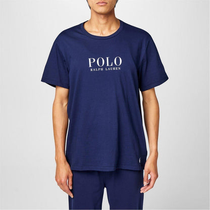Navy - Front - Ralph Lauren Mens Polo Logo T-Shirt