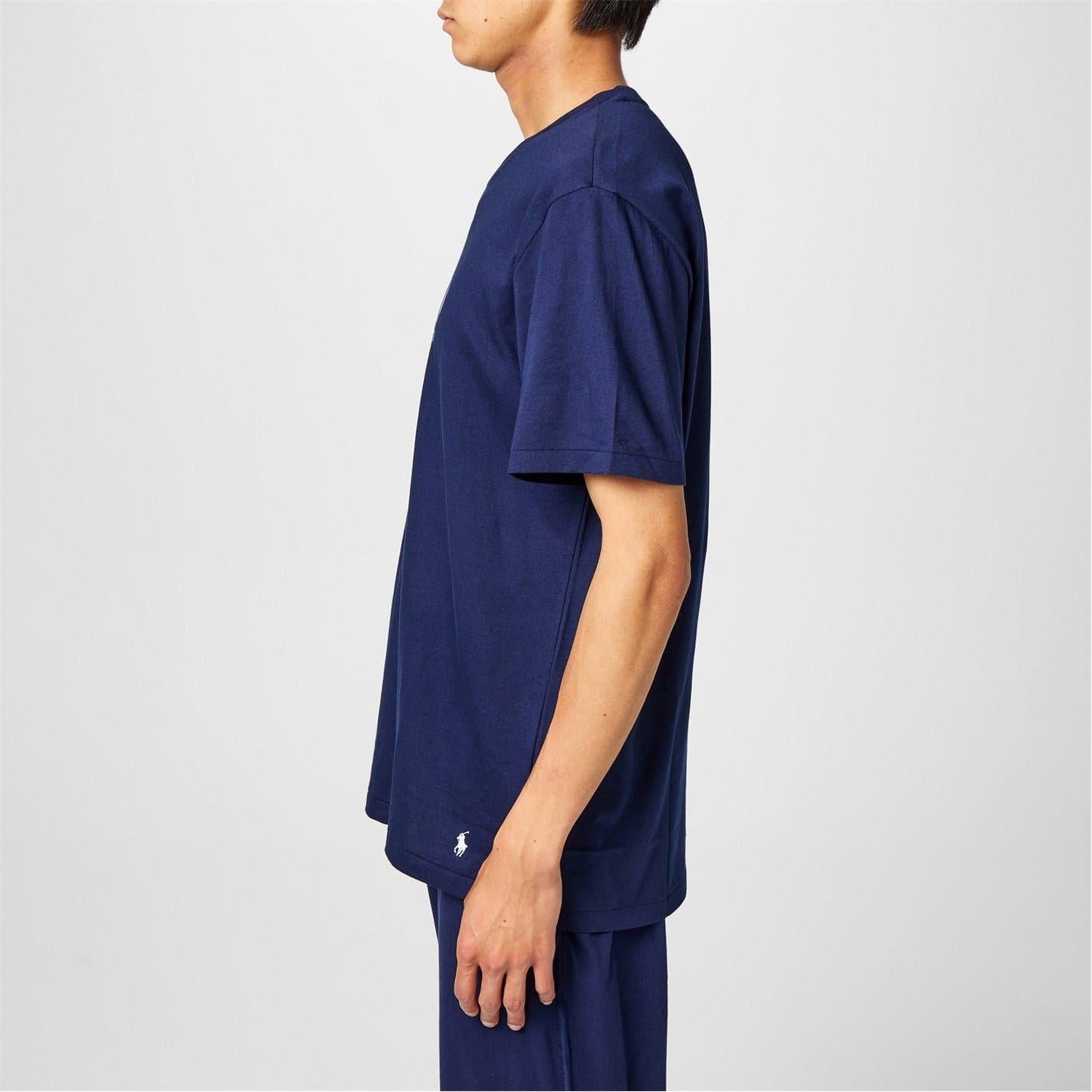 Navy - Back - Ralph Lauren Mens Polo Logo T-Shirt