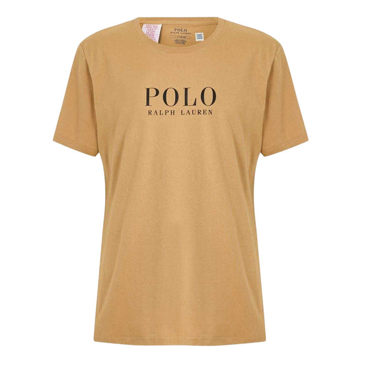 Camel - Front - Ralph Lauren Mens Polo Logo T-Shirt