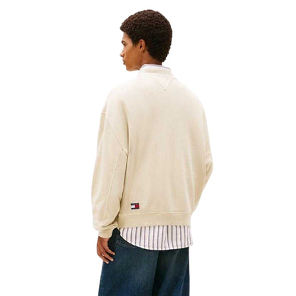 Sand - Back - Tommy Jeans Mens Embroidered Logo Sweatshirt
