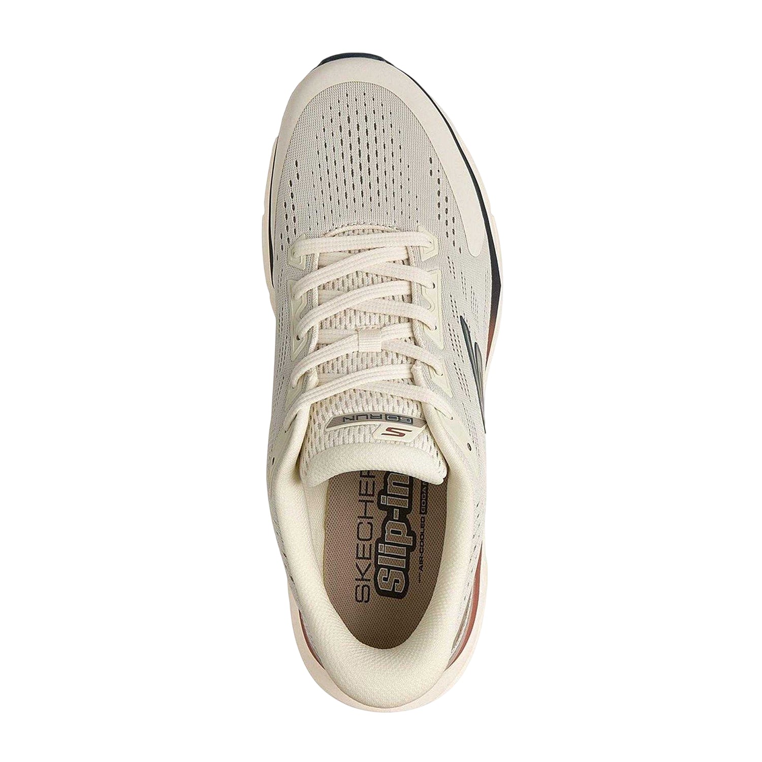 Natural - Lifestyle - Skechers Mens Glide step Vortex Trainers