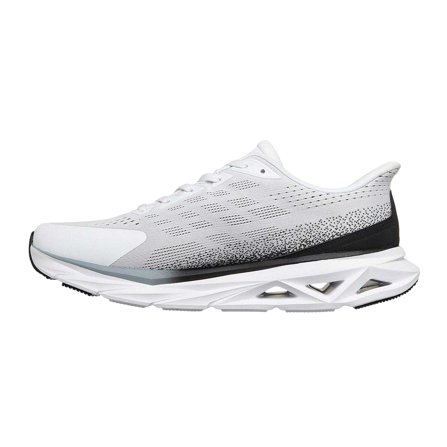 White-Black - Back - Skechers Mens Glide step Vortex Trainers