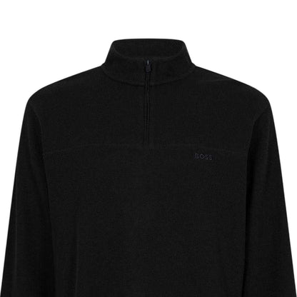 Black - Back - Boss Mens Funnel Neck Sweatshirt
