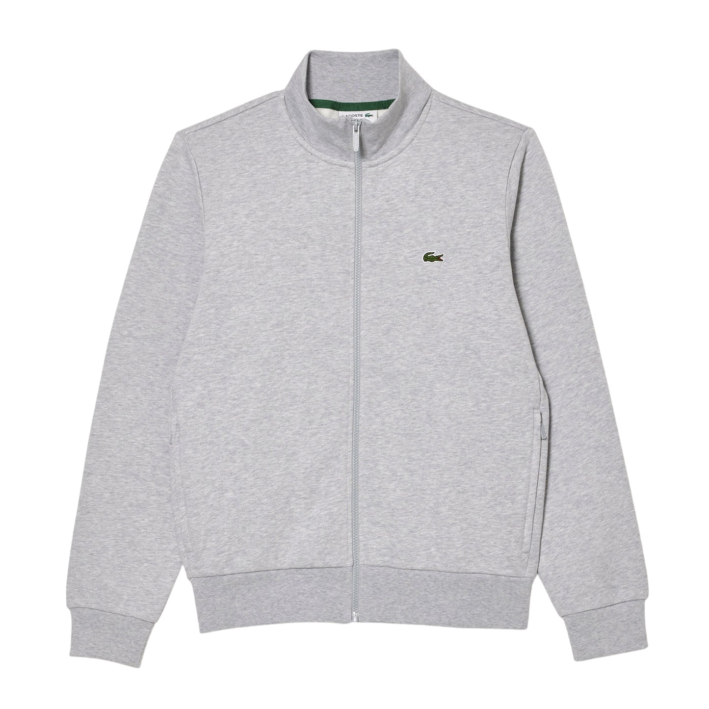 Light Grey - Front - Lacoste Mens Full Zip Sweatshirt