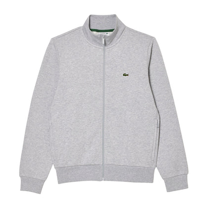 Light Grey - Front - Lacoste Mens Full Zip Sweatshirt