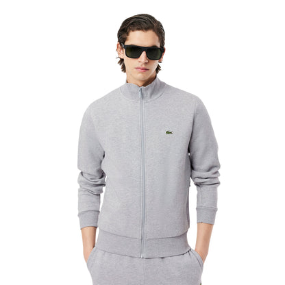 Light Grey - Side - Lacoste Mens Full Zip Sweatshirt