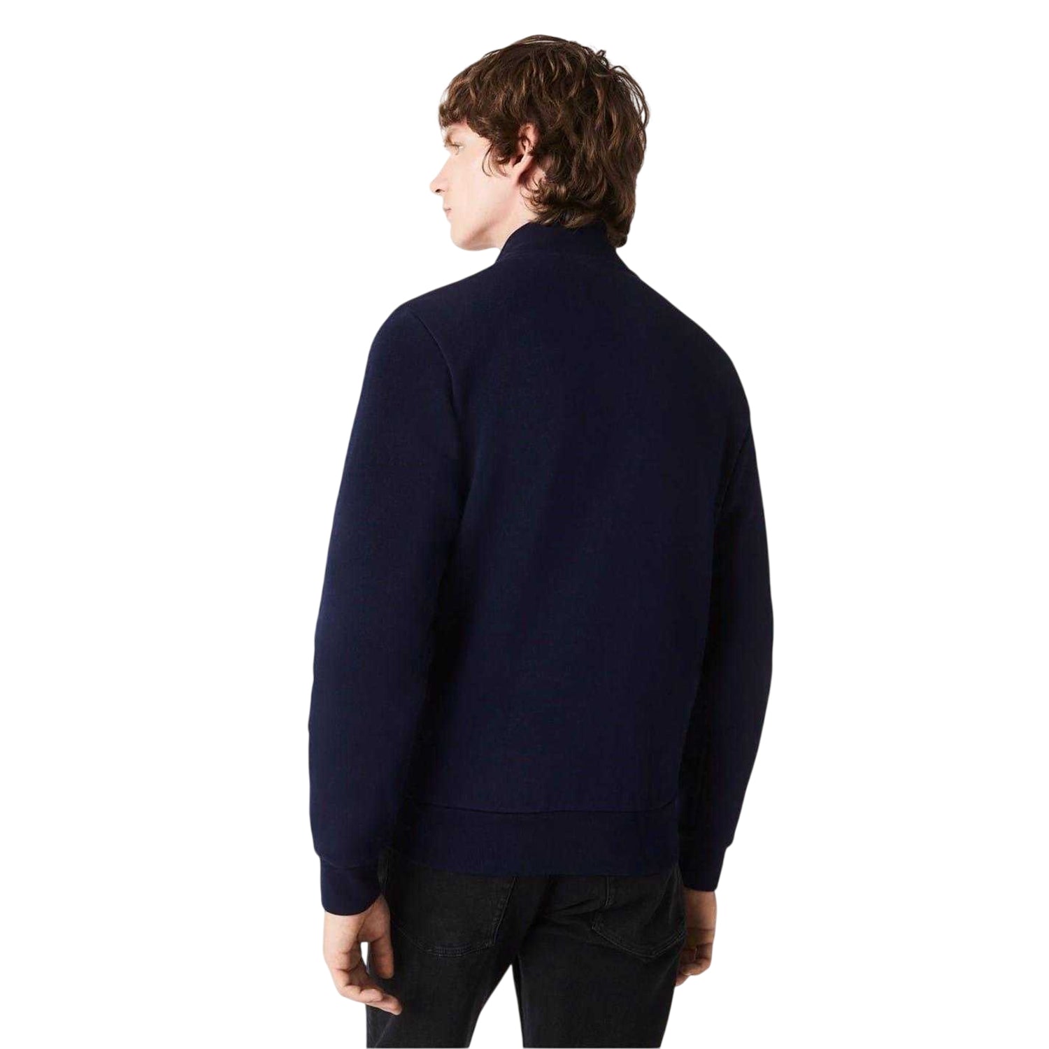 Navy - Back - Lacoste Mens Full Zip Sweatshirt
