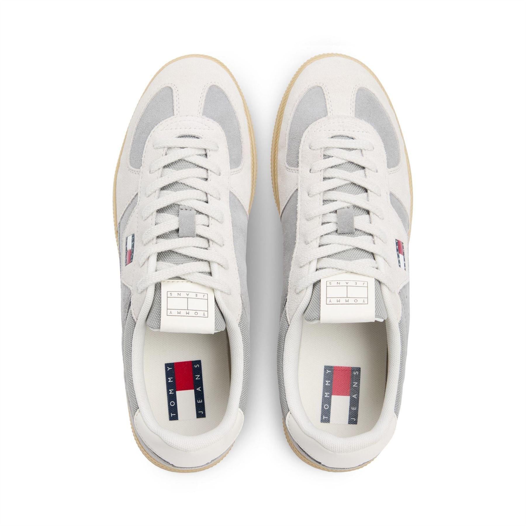 Grey - Lifestyle - Tommy Jeans Mens Greenwich Suede Low Cut Flat Trainers
