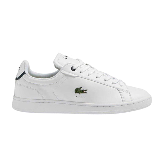 White-Navy - Front - Lacoste Mens Carnaby Pro 123 Nappa Leather Flat Trainers