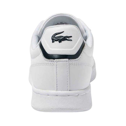 White-Navy - Back - Lacoste Mens Carnaby Pro 123 Nappa Leather Flat Trainers