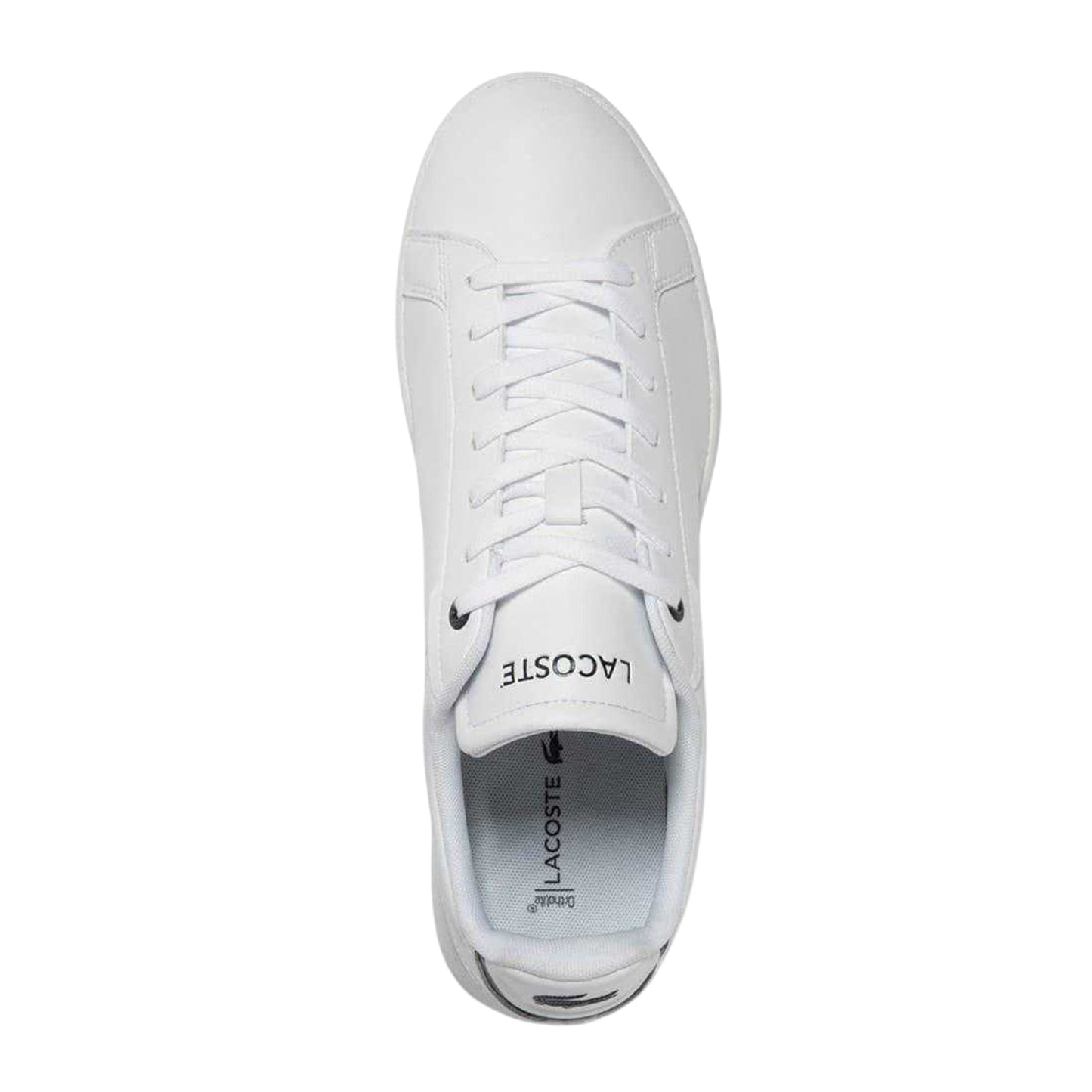 White-Navy - Side - Lacoste Mens Carnaby Pro 123 Nappa Leather Flat Trainers