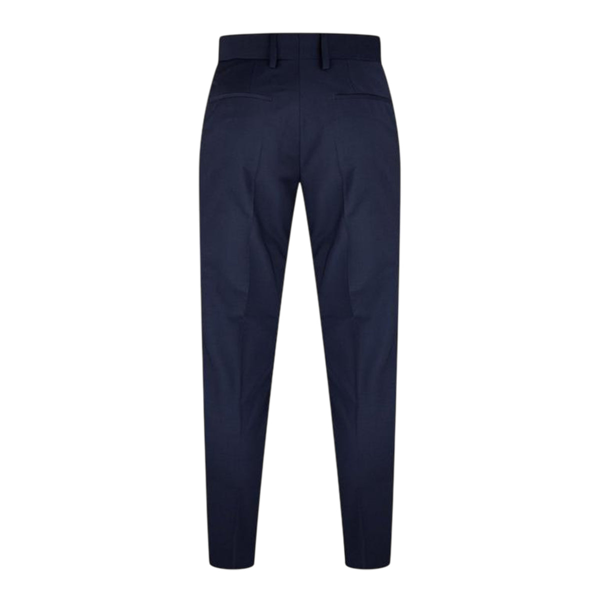 Dark Blue - Back - Hugo Mens Getlin Flex Pleated Slim Formal Trousers