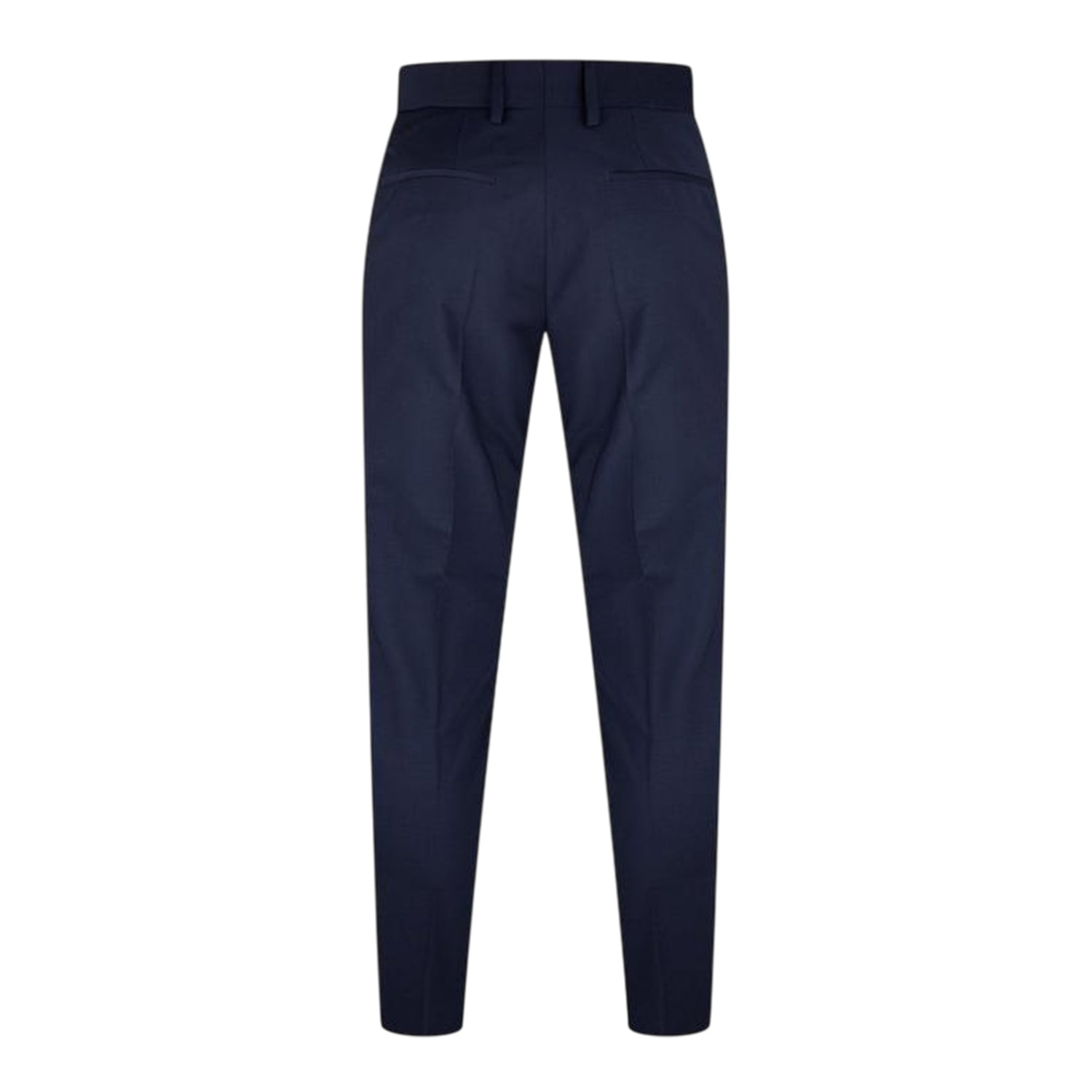 Dark Blue - Back - Hugo Mens Getlin Flex Pleated Slim Formal Trousers