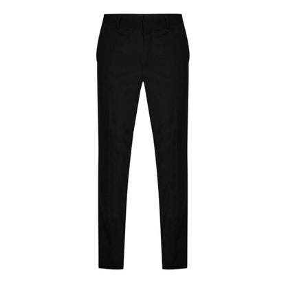 Black - Front - Hugo Mens Getlin Flex Pleated Slim Formal Trousers